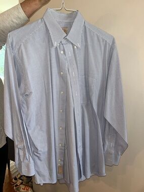 Gitman Brothers Light Blue Micro-Check Button-Down Dress Shirt
